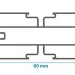 Лага алюминиевая KRONEX 80x40x3000 мм конструктивная купить в Орле