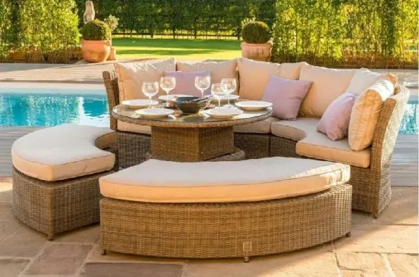 Диван-Трансформер AFINA плетеный из иск. ротанга со столом AFM-350B Beige купить в Орле