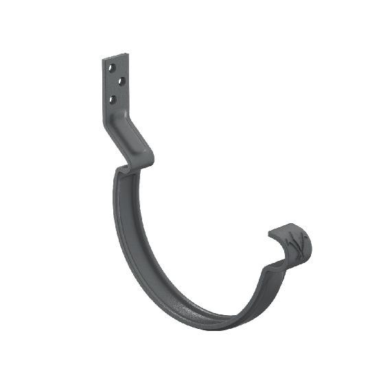 Водосток Aquasistem, система 125x90 - Крюк крепления желоба короткий RAL 7024 Тёмно-серый купить в Орле