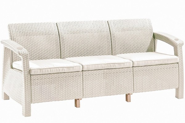 Трёхместный диван  Yalta Sofa 3 Seat белый купить в Орле