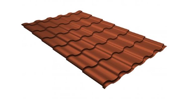 Металлочерепица кредо GL 0,5 GreenСoat Pural RR 750 кирпично-красный (RAL 8004 терракота) купить в Орле