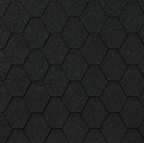 Гибкая черепица EURASIA Docke, Коллекция ШЕСТИГРАННИК Чёрный купить в Орле