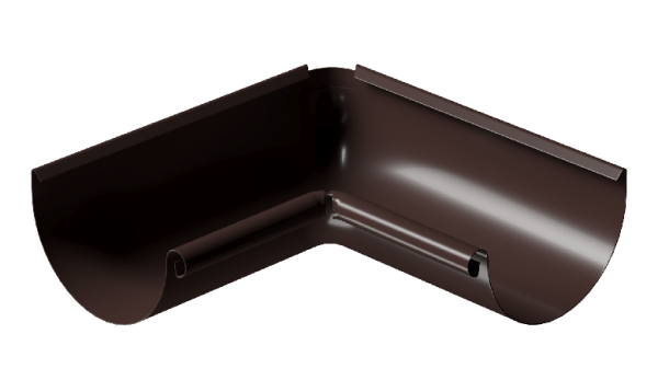 Угол внутренний 90° D125 Döcke STAL PREMIUM Шоколад, (RAL 8019) купить в Орле