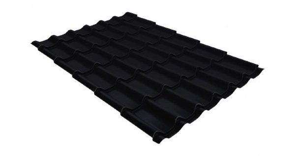 Металлочерепица классик GL 0,5 Velur20 RAL 9005 черный купить в Орле