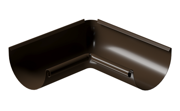 Угол внутренний 90° D125 Döcke STAL PREMIUM Каштан, (RAL 8017) купить в Орле