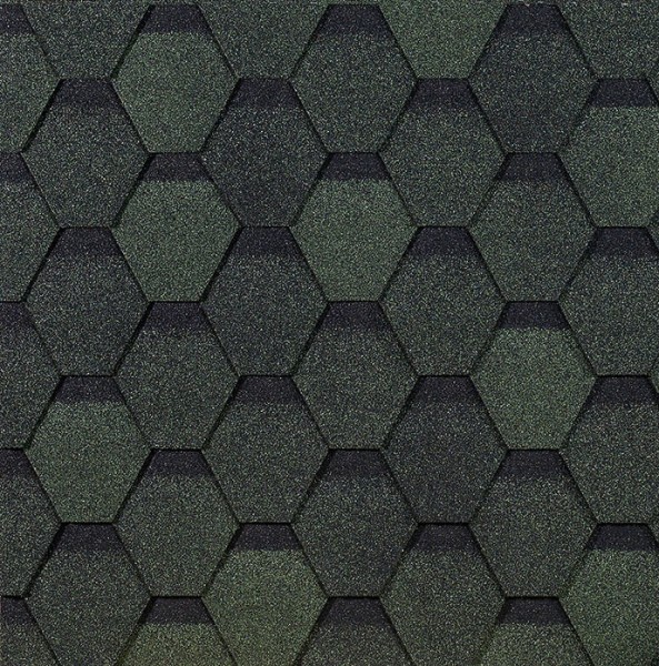 Гибкая черепица EURASIA Docke, Коллекция ШЕСТИГРАННИК Зелёный купить в Орле
