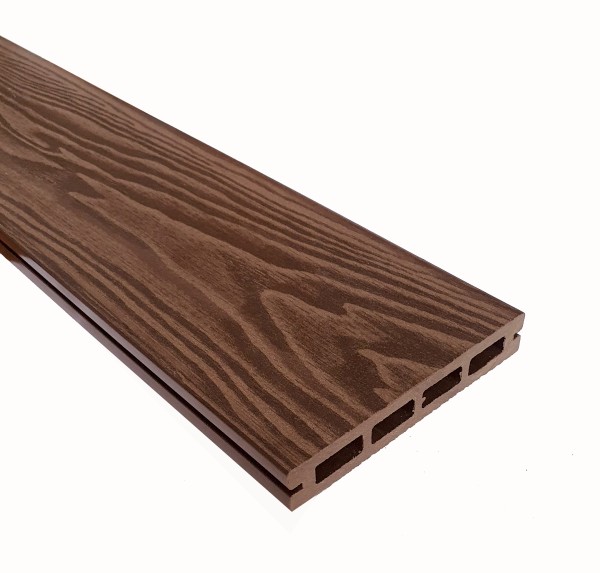 Террасная доска из ДПК Terrapol Смарт 3D Пустотелая с пазом Орех Милано купить в Орле