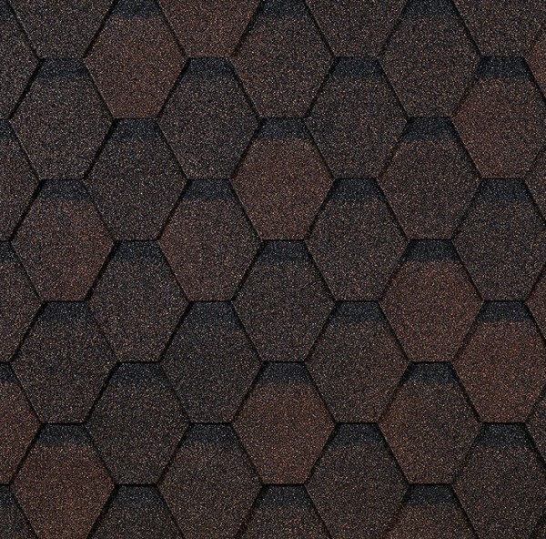 Гибкая черепица EURASIA Docke, Коллекция ШЕСТИГРАННИК Коричневый купить в Орле