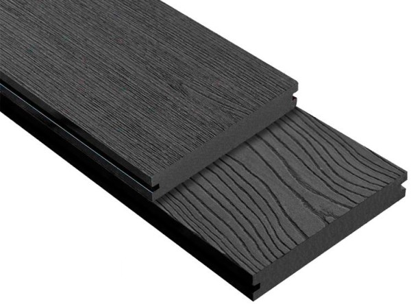 Террасная доска ДПК Outdoor 3D полнотелая STORM/OCEAN BLACK черная купить в Орле