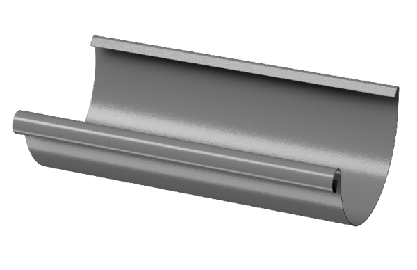 Желоб полукруглый D125 3 м Döcke STAL PREMIUM Графит, (RAL 7024) купить в Орле