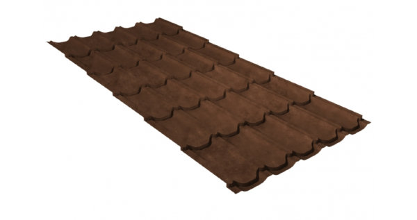 Металлочерепица квинта плюс GL 0,5 Safari Twincolor Brown купить в Орле
