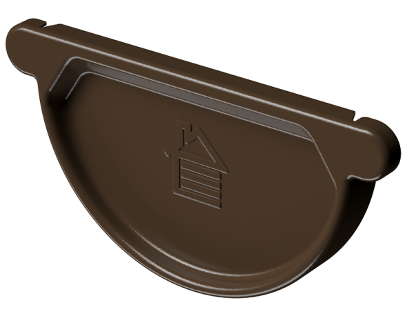 Заглушка желоба D125 Döcke STAL PREMIUM Каштан, (RAL 8017) купить в Орле