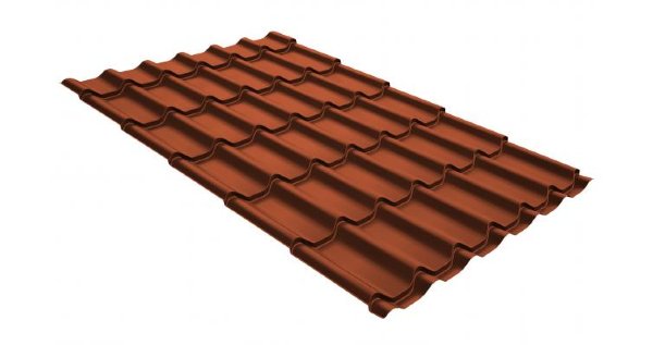 Металлочерепица классик GL 0,5 GreenCoat Pural RR 750 кирпично-красный (RAL 8004 терракота) купить в Орле