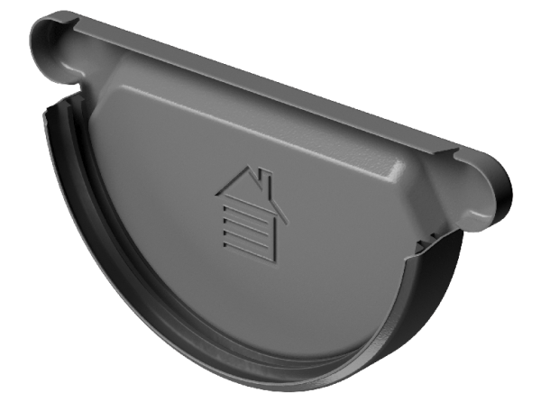 Заглушка желоба D125 Döcke STAL PREMIUM Графит, (RAL 7024) купить в Орле