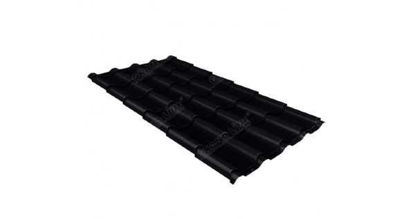 Металлочерепица камея 0,45 Drap RAL 9005 черный купить в Орле