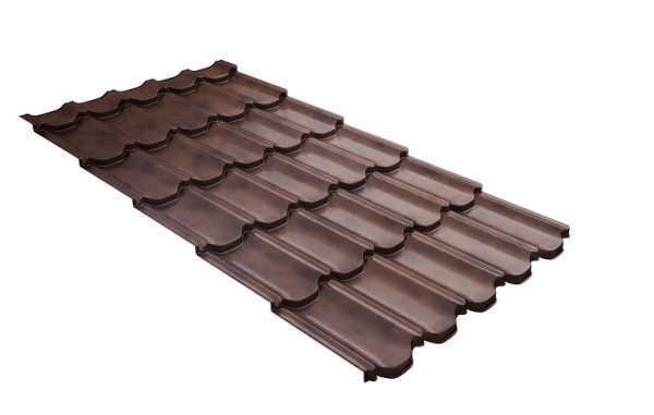 Металлочерепица квинта плюс с  3D резом 0,45 Safari Twincolor Brown купить в Орле