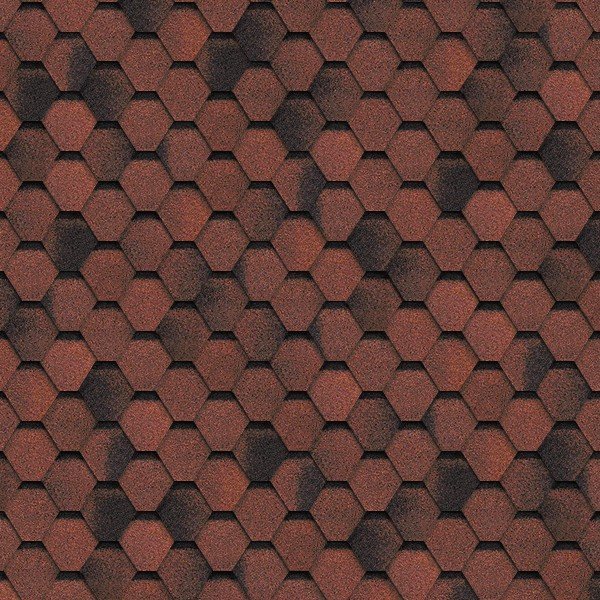 Гибкая черепица Shinglas, серия Финская,коллекция Соната – Красный купить в Орле