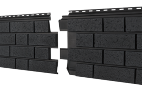 Фасадная панель Ю-пласт Стоун Хаус S-Lock Клинкер Нордик Графитовый купить в Орле