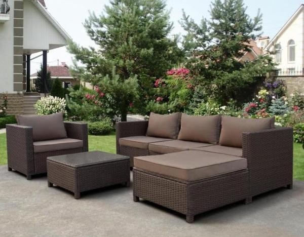 Комплект мебели AFINA плетеной из иск. ротанга YR821A Brown/Beige купить в Орле