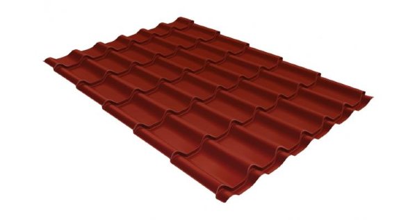 Металлочерепица классик GL 0,5 Velur20 RAL 3009 оксидно-красный купить в Орле