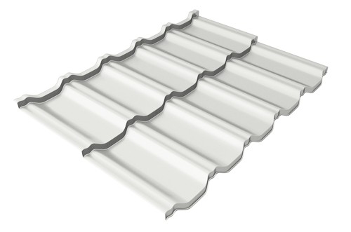 Металлочерепица модульная Квинта Uno Grand Line c 3D резом 0,5 Satin RAL 9003 сигнальный белый купить в Орле