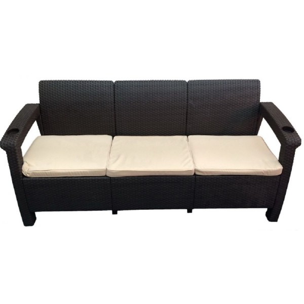 Трёхместный диван  Yalta Sofa 3 Seat венге купить в Орле