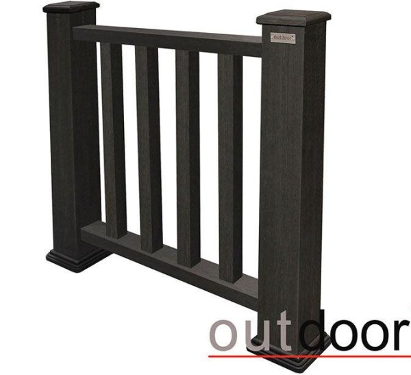 Ограждение из ДПК Outdoor Классик 3D STORM чёрный купить в Орле