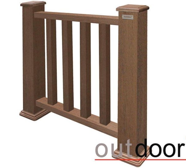 Ограждение из ДПК Outdoor Классик 3D STORM коричневый микс купить в Орле