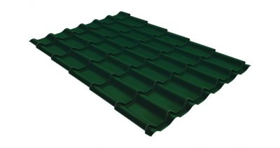 Металлочерепица классик GL 0,5 Quarzit lite RAL 6005 зеленый мох