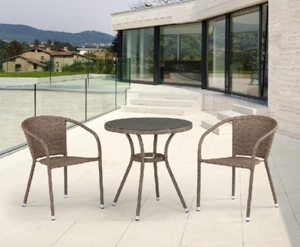 Комплект плетеной мебели AFINA из иск. ротанга T282ANT/Y137C-W56 Light Brown 2Pcs купить в Орле