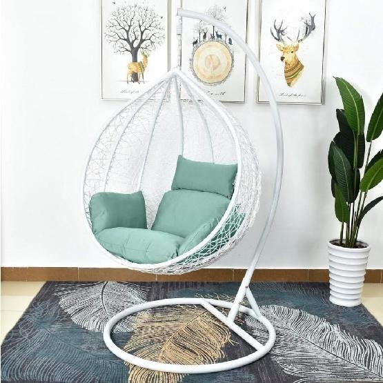 Кресло Подвесное из искусственного ротанга AFM-168A-L White/Green купить в Орле