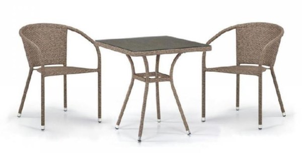 Комплект плетеной мебели AFINA из иск. ротанга T282BNT/Y137C-W56 Light Brown 2Pcs купить в Орле
