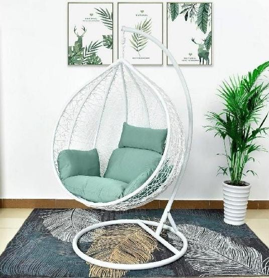 Кресло Подвесное из искусственного ротанга AFM-168A-XL White/Green купить в Орле