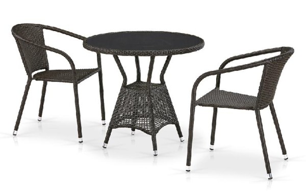 Комплект плетеной мебели AFINA из иск. ротанга T707ANS/Y137C-W53 Brown 2Pcs купить в Орле
