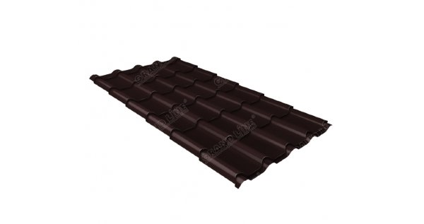 Металлочерепица камея 0,5 Satin RAL 8017 шоколад купить в Орле