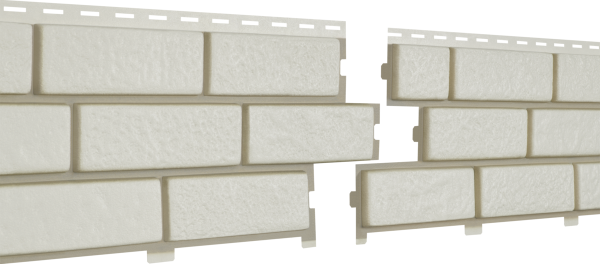 Фасадная панель Ю-Пласт Стоун Хаус Кирпич с декорированным швом Белый купить в Орле