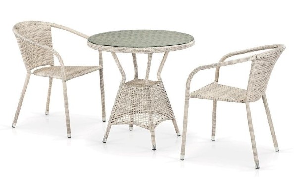 Комплект плетеной мебели AFINA из иск. ротанга T705ANT/Y137C-W85 Latte 2Pcs купить в Орле