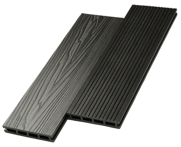 Террасная доска ДПК NanoWood двусторонняя New 3D тиснение + вельвет Графит купить в Орле