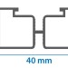 Лага алюминиевая KRONEX 40x15x3000 мм опорная Slim купить в Орле