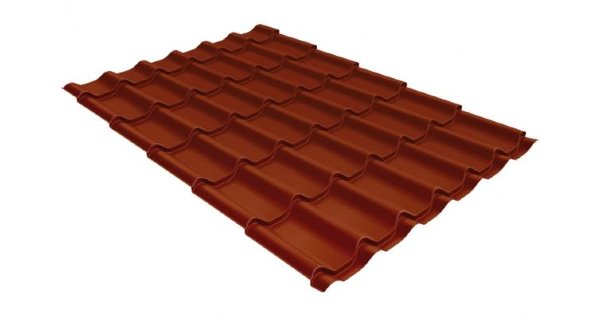 Металлочерепица классик 0,5 Satin RAL 8004 терракота купить в Орле