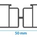 Лага алюминиевая KRONEX 50x25x3000 мм несущая купить в Орле