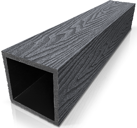 Столб ДПК 3D GardenParkett фактура дерева Графит купить в Орле