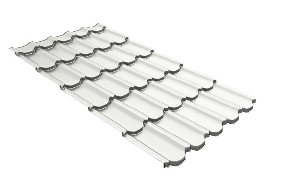 Металлочерепица квинта плюс с 3D резом 0,5 Satin RAL 9003 сигнальный белый купить в Орле