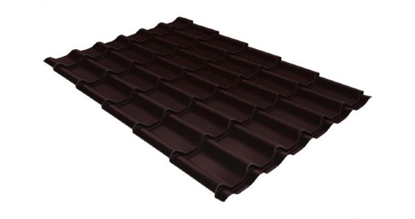 Металлочерепица классик 0,5 Satin RAL 8017 шоколад купить в Орле