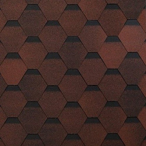 Гибкая черепица Shinglas, коллекция Оптима – Красный купить в Орле