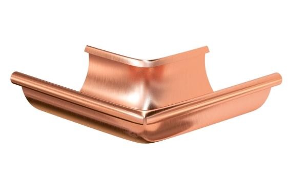 Водосток Aquasistem, система 150/100 - Угол желоба наружный медный 90° купить в Орле