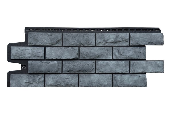 Фасадные панели Grand Line Колотый Камень Антрацит, Шов черный купить в Орле